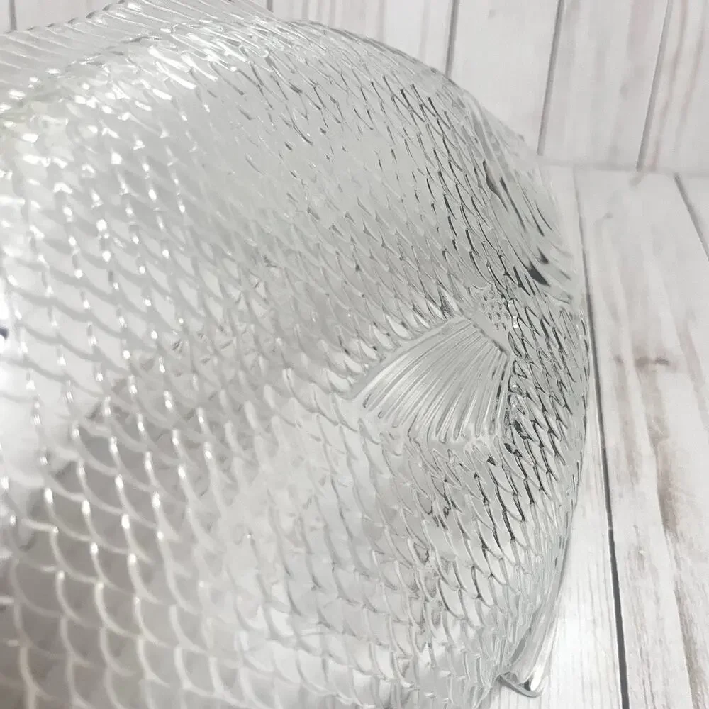 Vintage MCM VintClear Fish Glass Plates Ovensafe 11